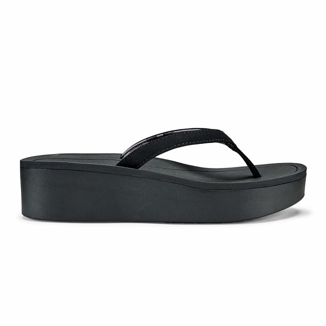 Sandalias Olukai Pi‘o Lua - Chanclas Mujer Negros 20098-634